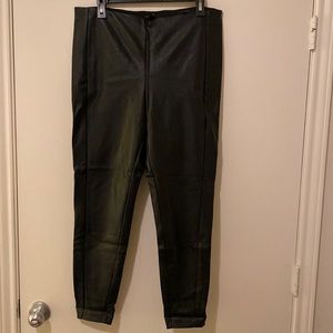 Banana Republic black faux leather pants size 12
